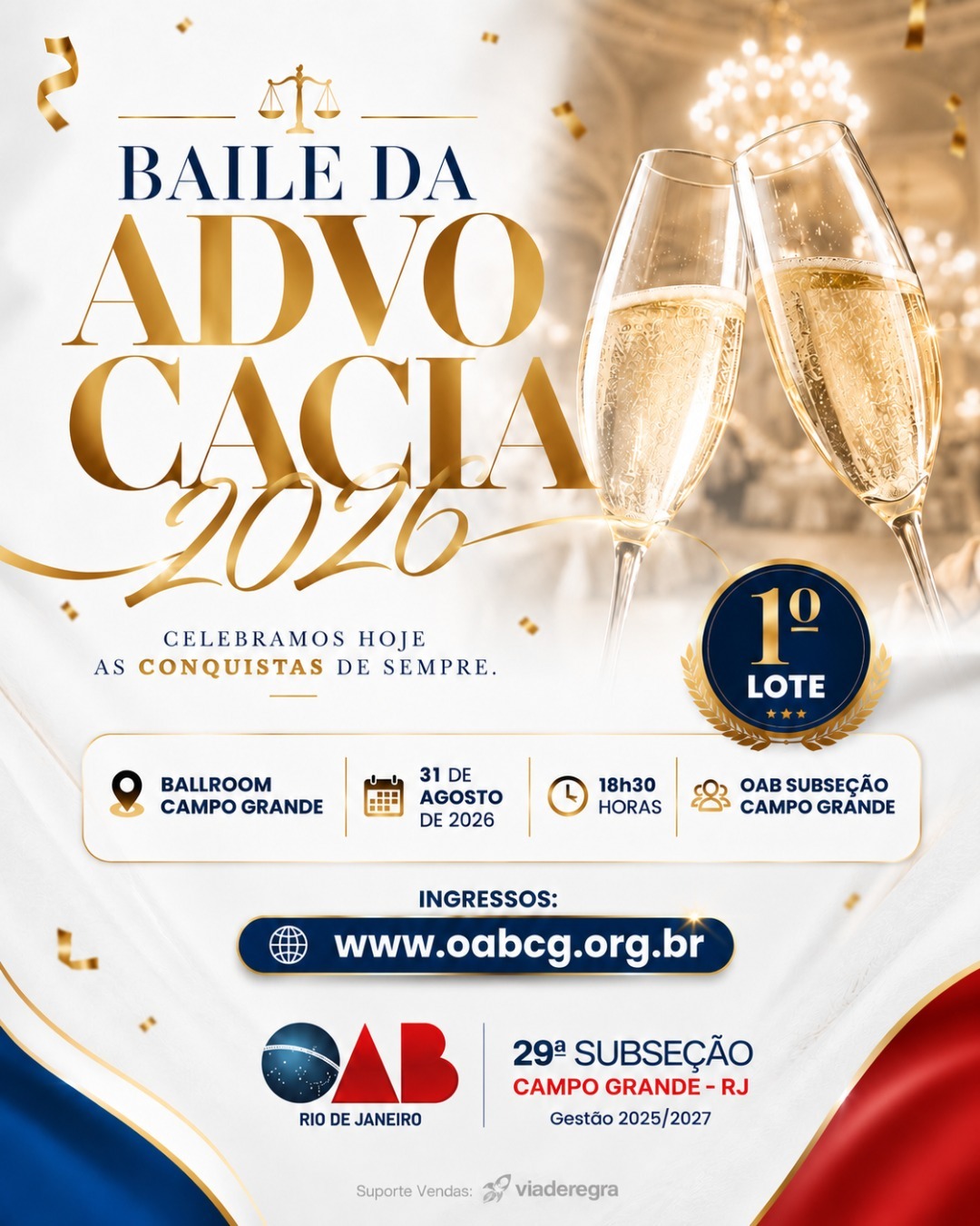  BAILE DA ADVOCACIA 2026 – INGRESSOS LIBERADOS! 